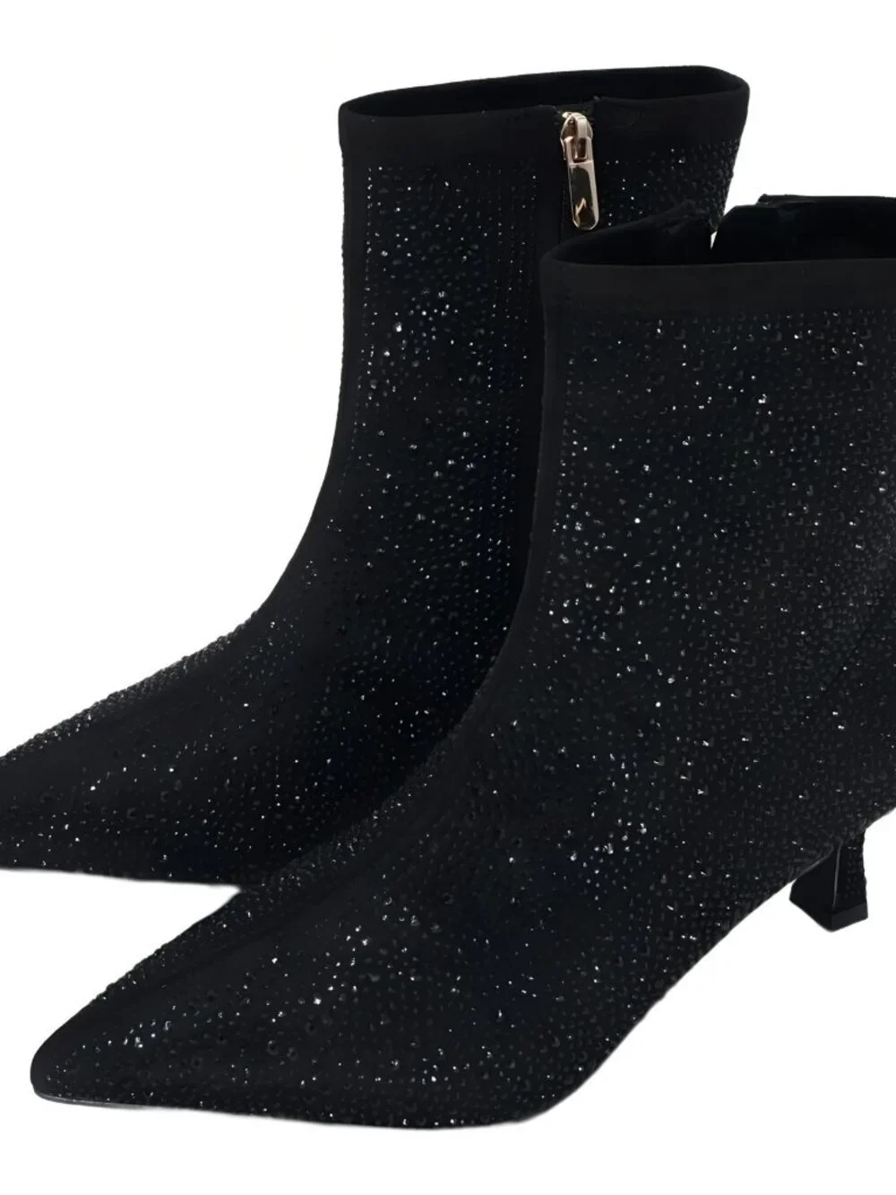 GC Shoes Tina Pointed Toe Sparkle Kitten Heel Booties Women's 10M - Picture 2 of 6